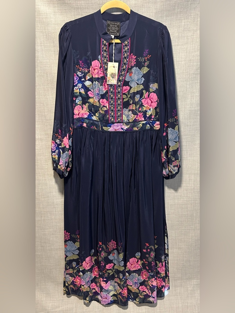 Johnny Was NWT Valeria Silk Maxi Dress XL